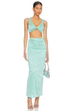 Joana Maxi Skirt Set Teal 10 Joana Maxi Skirt Set Teal -Fashion Clothing Store SPDW WD2136 V1 1