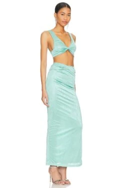 Joana Maxi Skirt Set Teal 8 Joana Maxi Skirt Set Teal -Fashion Clothing Store SPDW WD2136 V2