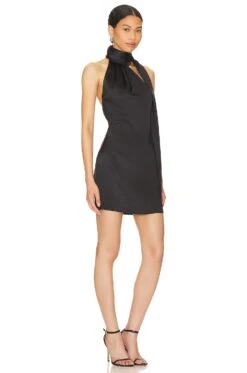Davina Wrap Neck Dress Black 6 Davina Wrap Neck Dress Black -Fashion Clothing Store SPDW WD2290 V2