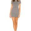 Gwinne Jersey Wrap Dress Dark Heather Grey -Fashion Clothing Store SPDW WD384 V1