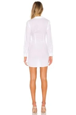 Sophie Draped Mini Dress White -Fashion Clothing Store SPDW WD438 V3