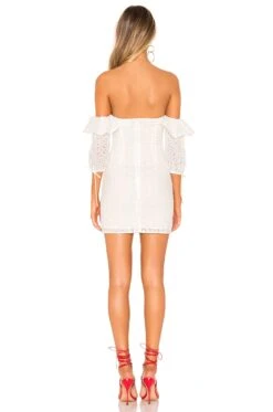 Martina Ruffle Dress White -Fashion Clothing Store SPDW WD9 V3