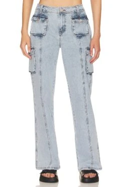 Brittany Cargo Jean Light Wash