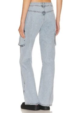 Brittany Cargo Jean Light Wash -Fashion Clothing Store SPDW WJ56 V3 C