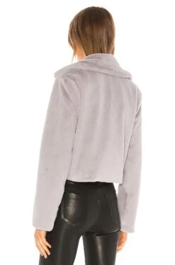 Tianna Faux Fur Jacket Grey 8 Tianna Faux Fur Jacket Grey -Fashion Clothing Store SPDW WO86 V3