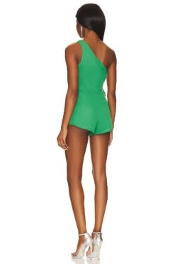 Aimey One Shoulder Romper Green -Fashion Clothing Store SPDW WR245 V4