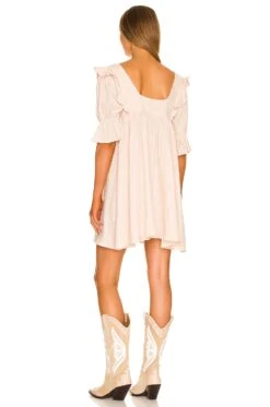 Mae Linen Mini Dress Meringue -Fashion Clothing Store SPEL WD253 V3