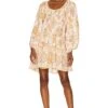 Meadowland Linen Tunic Dress Cream -Fashion Clothing Store SPEL WD262 V1