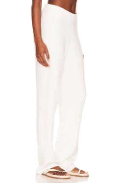 Spiritual Gangster Cozy Cropped Rib Pant Cream -Fashion Clothing Store SPRG WP140 V2