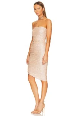Sequin Tube Dress Nude -Fashion Clothing Store SUSA WD2050 V3