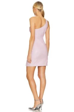 Faux Leather One Shoulder Dress Opal -Fashion Clothing Store SUSA WD2054 V3