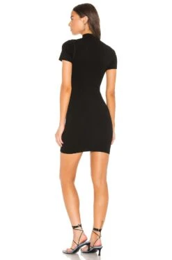 ALEXANDER WANG Bodycon Crewneck Tee Dress Black -Fashion Clothing Store TBYA WD386 V3