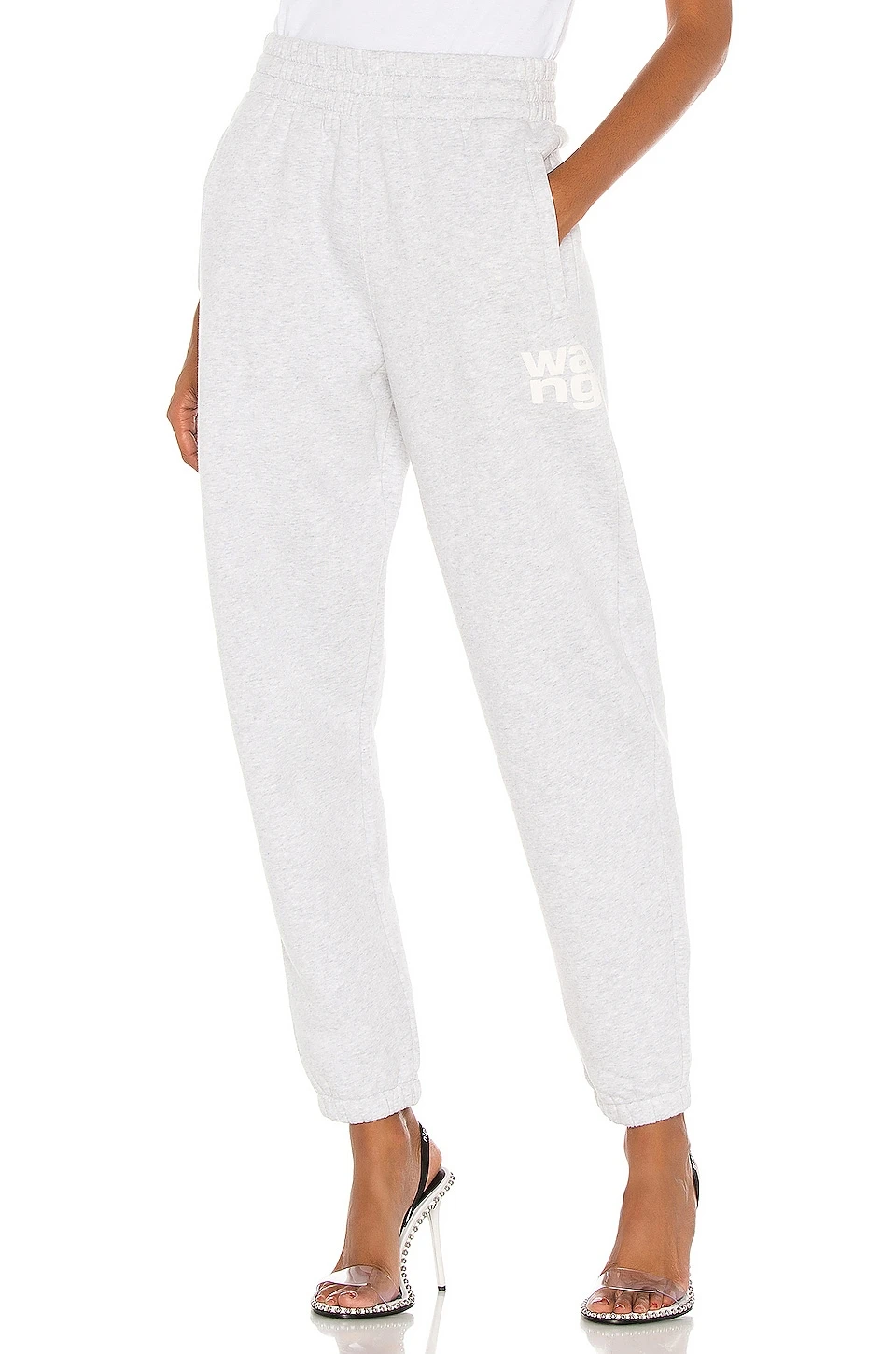 ALEXANDER WANG Essential Terry Classic Sweatpant Puff Paint Logo Ice Grey 9 ALEXANDER WANG Essential Terry Classic Sweatpant Puff Paint Logo Ice Grey - Image 7