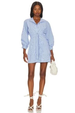 Cristina Dress Blue Stripes