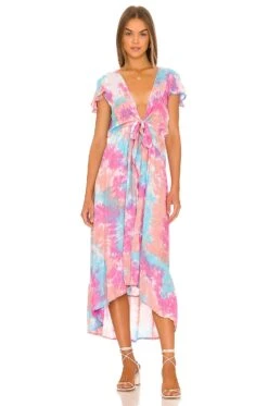 Blake Midi Dress Cabo Flora Red -Fashion Clothing Store TIAR WD390 V1