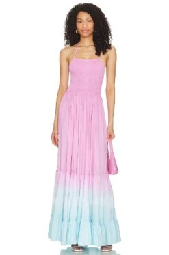 MAXIVESTIDO NAIA Pink Violet Aqua Ombre -Fashion Clothing Store TIAR WD413 V1 1