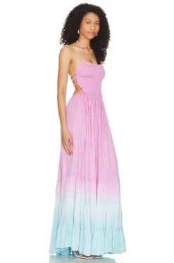 MAXIVESTIDO NAIA Pink Violet Aqua Ombre -Fashion Clothing Store TIAR WD413 V2