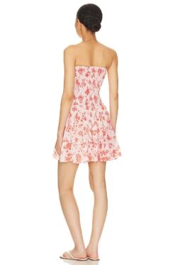 Strawberry Wine Mini Dress Cabo Flora Red -Fashion Clothing Store TIAR WD427 V3