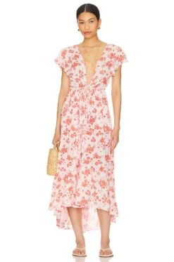 Blake Midi Dress Cabo Flora Red -Fashion Clothing Store TIAR WD428 V1 1