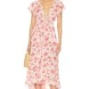 Blake Midi Dress Cabo Flora Red 2 Blake Midi Dress Cabo Flora Red -Fashion Clothing Store TIAR WD428 V1