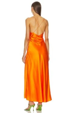 Wrap Dress Tangerine -Fashion Clothing Store TSEI WD92 V3