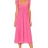 Katrina Midi Dress Ibis Rose