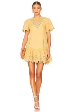 Zaza Mini Dress Golden Spice