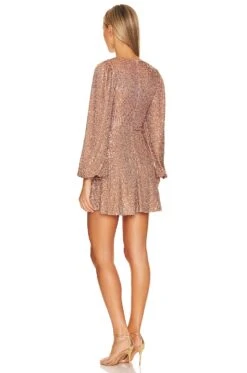 Emilia Mini Dress Rose Gold 8 Emilia Mini Dress Rose Gold -Fashion Clothing Store TULA WD1402 V3