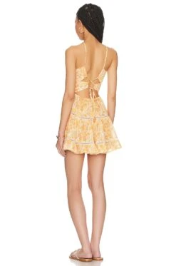 Callita Mini Dress Orange Retro Paisley -Fashion Clothing Store TULA WD1425 V3