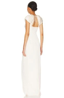 Renada Gown Ecru White 7 Renada Gown Ecru White -Fashion Clothing Store TULA WD1430 V3