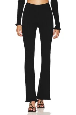 Variegated Rib Pant Taupe -Fashion Clothing Store TULA WP241 V1