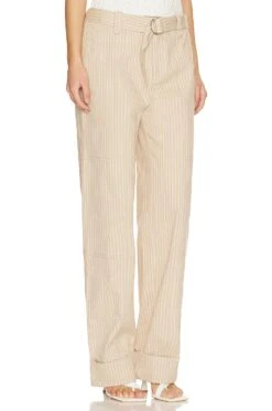 Nora Pant Almond Stripe 8 Nora Pant Almond Stripe -Fashion Clothing Store TULA WP251 V2