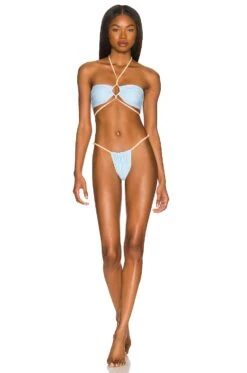 Alice Bottom Powder Blue & Orange -Fashion Clothing Store TULA WX1009 V4