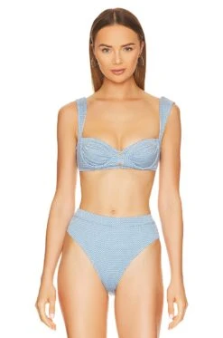 Kacy Top Blue & White