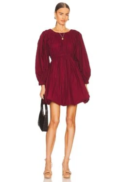 ULLA JOHNSON Martine Mini Dress Bordeaux