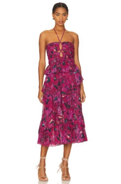 ULLA JOHNSON Simona Dress Snapdragon