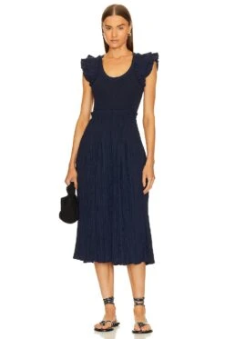 ULLA JOHNSON VESTIDO VIRGINIA Midnight