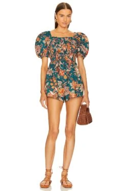 ULLA JOHNSON Arlo Playsuit Delphinium