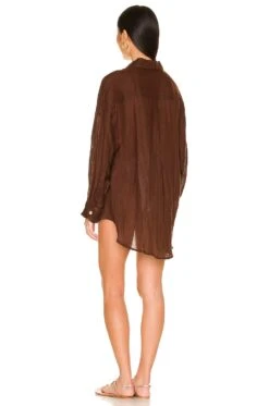 Playa Shirt Dress Chocolate -Fashion Clothing Store VAMX WD29 V3