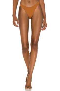 California High-Leg Bikini Bottom Chai EcoRib