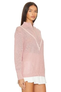 Varley Calva Knit Half Zip Pale Mauve 9 Varley Calva Knit Half Zip Pale Mauve -Fashion Clothing Store VARR WK93 V2