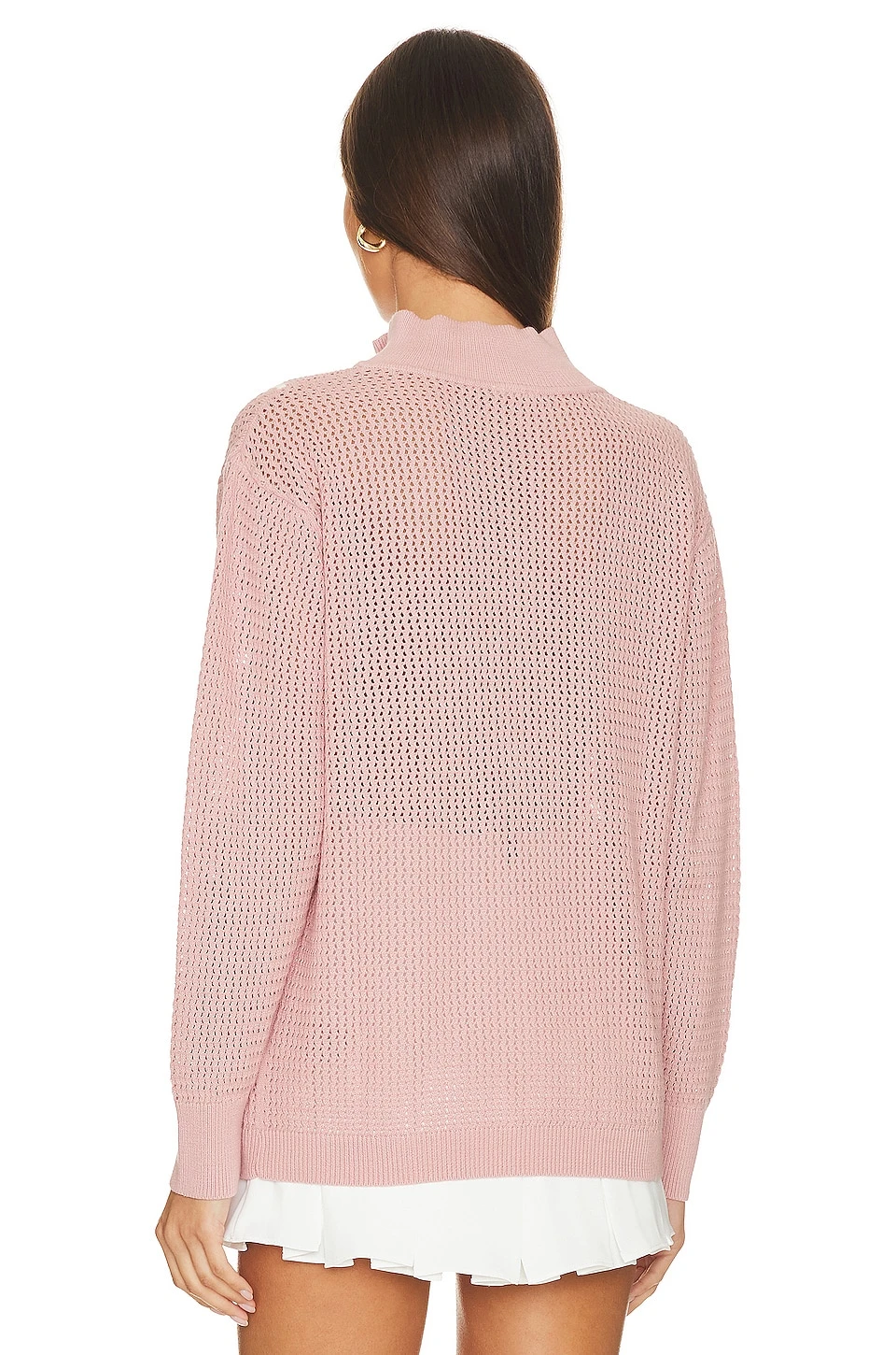 Varley Calva Knit Half Zip Pale Mauve 5 Varley Calva Knit Half Zip Pale Mauve - Image 3