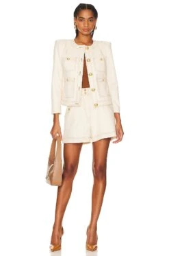 Veronica Beard Keita Short Ecru -Fashion Clothing Store VBRD WF27 V4