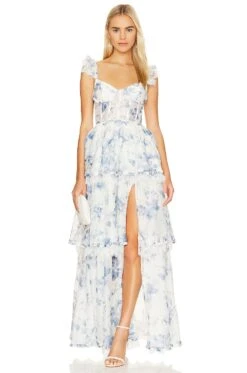 Jolie Gown Provencal Blue Floral -Fashion Clothing Store VCHP WD106 V1 1