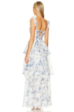 Jolie Gown Provencal Blue Floral -Fashion Clothing Store VCHP WD106 V3