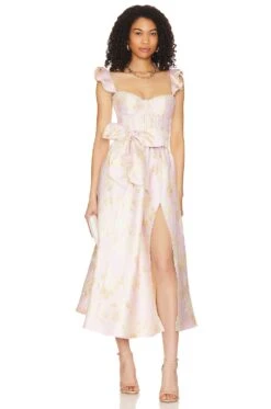 Vera Dress Light Lilac Baroque Floral