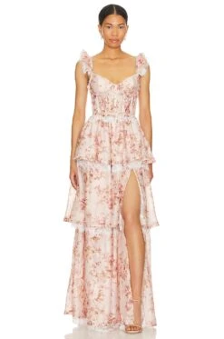 Jolie Gown Cedar Rose Print