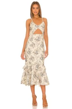 Luna Dress Blue Bouquet -Fashion Clothing Store VCHP WD75 V1 1