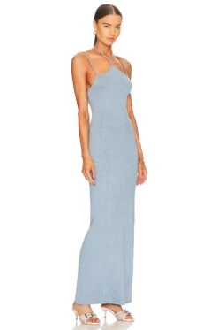 Maire Knit Slip Dress Pale Blue -Fashion Clothing Store WEER WD33 V2