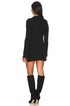 Wolford Merino Rib Mini Dress Black 10 Wolford Merino Rib Mini Dress Black -Fashion Clothing Store WFOR WD14 V3